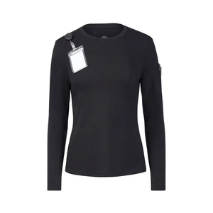 Sous-tunique médicale pour femmes, douce, extensible, à col montant, avec impression numérique et logo, pour infirmières - Product Image 1