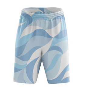 High Quality Custom Double Layer <b>Mesh</b> Men's Gym Running Shorts Sporty Geometric Print Elastic Waist Quick Dry Spandex - Product Image 2