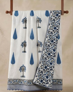 Dohar de Algodón Orgánico Hecho a Mano de Alta Demanda con Estampado Floral Reversible, Compre Directamente del Proveedor a Precio de Mayoreo - Product Image 2