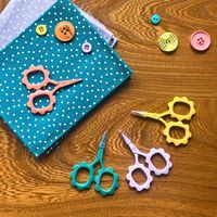 Ciseaux de couture et de broderie portables miniatures de 2,5 pouces en acier inoxydable, coupe-fil pour travaux d'aiguille, quilting, artisanat, bricolage