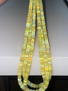 Perles d'opale jaune teintées naturellement, lisses, de forme ronde, taille 5 mm à 6 mm, brin de perles en pierre, qualité supérieure, fabrication de bijoux en ligne. - Product Image 4