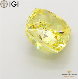 ใบรับรอง IGI เพชรทรงคุชชั่น 4.01 กะรัต สีเหลืองแฟนซีสดใส ความสะอาดระดับ VS2 เพชร CVD ที่ปลูกในห้องปฏิบัติการ สำหรับเครื่องประดับผู้หญิงทันสมัย - Product Image 3