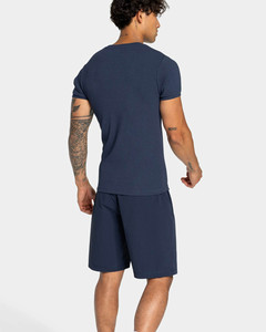 Nouveau design, short pour homme personnalisé, bleu marine, 9 pouces, séchage rapide, taille élastique avec ajusteur, short de sport et streetwear pour homme, été - Product Image 3