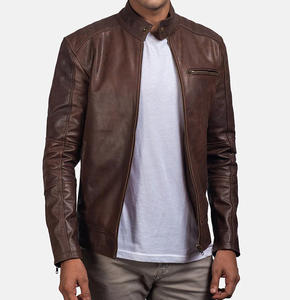 Chaqueta de Cuero para Hombre, Invierno, OEM, Logotipo Personalizado, Cierre Completo, Impermeable, Transpirable, Estilo Casual Urbano - Product Image 1