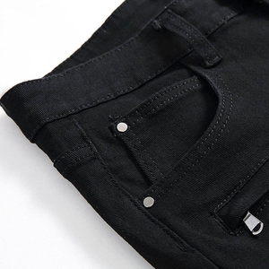 Pantalones Cortos de Algodón Negros para Hombre, Estilo Casual, Cintura Media Elástica, Color Sólido, Tejido Transpirable, Corte Corto - Product Image 6