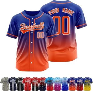 Camiseta de Béisbol de Poliéster 100% con Impresión Digital Personalizada de la Más Alta Calidad, Ropa Deportiva Transpirable al por Mayor, Nombre del Equipo Personalizado, Económico - Product Image 2