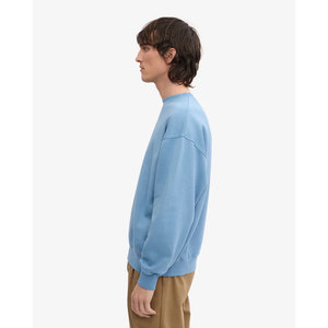 Sweat-shirt d'hiver pour homme en coton épais et molletonné, style streetwear, à épaules tombantes, patchwork bicolore, vente en gros - Product Image 3