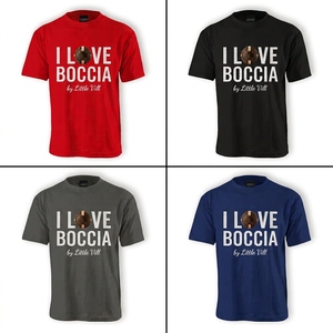 Boccia Love Graphic T-shirt pour homme à manches courtes en coton pour les fans de sport, vêtements décontractés - Product Image 6
