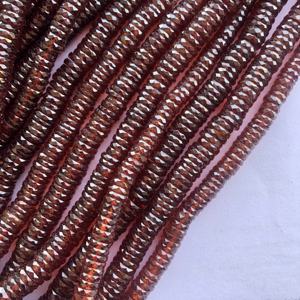 4mm 6mm 8mm Brown Natural Hessonite <b>Garnet</b> Faceted Heishi Tyre Gemstones Beads Strands Jewelry Making Necklace <b>Bracelet</b> Online - Product Image 3