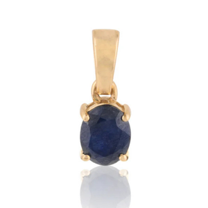 Pendentif en or 18 carats avec saphir bleu - Certifié IGI - Plaqué rhodium - Prêt à offrir - Product Image 2