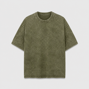 Camiseta Personalizada para Hombre, 240 GSM, Lavado Ácido, 100% Algodón, Cuello Redondo, Hombros Caídos, Estilo Vintage, Transpirable - Product Image 1