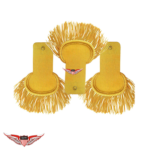 Epaulettes Tácticas Francesas Napoleónicas de Alta Calidad Hechas a Mano con Flecos y Hilos de Oro para Banda de Marcha - Product Image 1