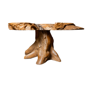 ARTERRA Luxury Handmade Solid Teak Root Coffee Table Set Sculpted Chairs Modern Rustic Natural Wood Outdoor Patio Furniture - Product Image 3