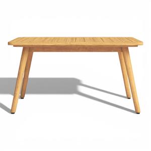 Table basse d'extérieur en teck massif, rectangulaire, mobilier de jardin moderne, résistant aux intempéries, table centrale pour hôtel de villégiature - Product Image 2