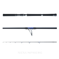 Canne à pêche Nexusphere Phantom 1.5 Sections Popping Rod 2.38/2.51m avec anneaux de guidage et porte-moulinet Fuji, résistance maximale 30kg pour GT TUNA.