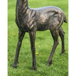 Figurine de cerf en bronze au prix d'usine, sculpture de renne grandeur nature faite à la main pour la décoration de Noël - Product Image 1
