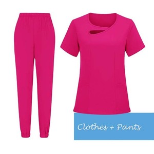 Conjuntos de Uniformes Quirúrgicos de Moda para Mujer: Pantalones Jogger de Poliéster, Rayón y Spandex, Uniformes Personalizados para Enfermeras y Personal de Cuidado - Product Image 3
