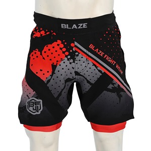 Shorts de combat BJJ MMA 2-en-1 avec impression personnalisée par sublimation, doublure de compression intégrée, grappling, Jiu-Jitsu brésilien, shorts No-Gi - Product Image 5