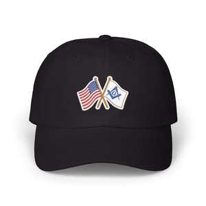 Casquette de baseball Master Mason Blue Lodge - Coton, différentes couleurs, drapeaux croisés - Product Image 2
