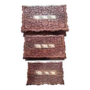 ชุดกล่องของขวัญไม้สุดหรู 3 ใบ งานแฮนด์เมดอเนกประสงค์ ดีไซน์ทันสมัย ปรับความจุได้ตามต้องการ - Product Image 1