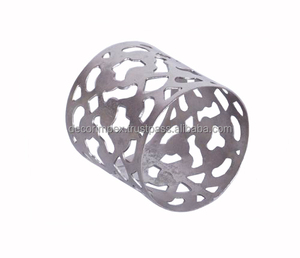 Rond de serviette en métal classique pour décor de table de mariage et de fête Porte-serviettes doré Caractéristique stockée - Product Image 1