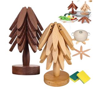 EcoWood Round <b>Tree</b> Coasters Natural Log Style Lightweight Wooden Cup Mats with Hand Grip for Table Protection - Product Image 2