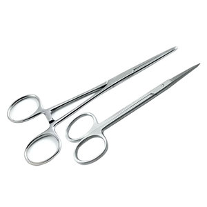 Ensemble de 2 pièces : Ciseaux Iris + Pince à moustiques droite, instruments chirurgicaux en acier inoxydable de qualité supérieure - Product Image 1