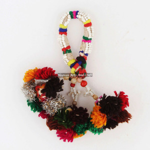 Rare Indian Banjara <b>Boho</b> Mirror Beads Bag/Curtain/Dress Jewelry Tassels Antique Gypsy <b>Bracelets</b> Authentic Banjara Tribal Armlet - Product Image 4