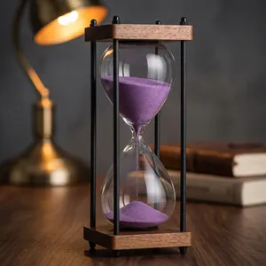 Reloj de Arena de Madera, Temporizador Decorativo con Marco de Madera, Decoración Vintage para Escritorio, Regalo para el Hogar u Oficina - Product Image 4