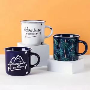 Tasse à sublimation émaillée personnalisée, Mug de transfert thermique DIY, Cadeau <span class=keywords><strong>personnalisé</strong></span>, 11oz, Supports vierges pour impression, Blanc, Espresso, Poignée ergonomique - Product Image 4