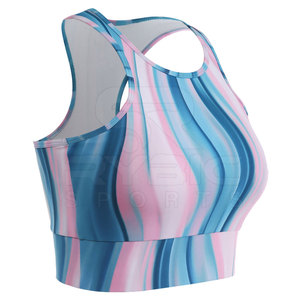 High Quality Women Sublimated Sports <b>Bra</b> Soft <b>Stretch</b> Fabric With Comfortable Fit For Workout And Everyday Activities - Product Image 4