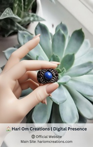 Anillo Ajustable de Cuarzo Rutilado Negro Hecho a Mano con Macramé, Anillo Boho de Cristal Natural, Joyería Artesanal con Piedras Preciosas, Certificado IGI - Product Image 4