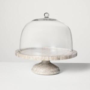 Solid wooden <b>cake</b> <b>stand</b> with <b>white</b> pedestal base modern dessert display for bakery kitchen dining table dual tone metal & wooden - Product Image 3