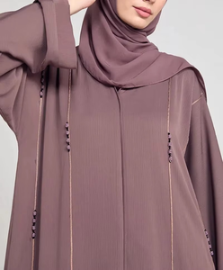 Custom Women <b>Islamic</b> <b>Clothing</b> Muslim Loose Elegant Cotton Breathable Lightweight Floor Length Abaya Color Plus Size Bat Long - Product Image 3