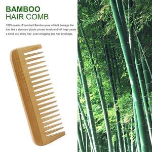 Bamboo <b>Wide</b> Tooth Hair <b>Comb</b> Natural Detangling <b>Comb</b> for Wet Dry Hair Anti-Static Smooth Gentle Hair Care Tool - Product Image 5