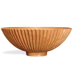 Cuenco para Servir con Base de Madera de Acacia Hecho a Mano - Cuenco Grande Decorativo con Pedestal para Frutas, Centro de Mesa y Ensaladas - Ecológico - Product Image 5