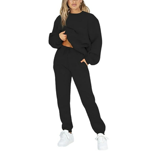 Men Printed Polyester/<b>Nylon</b> Tracksuit Set Crew Neck Long Sleeve Drawstring <b>Pants</b> Casual Autumn Wear Full Length Regular Fit - Product Image 5