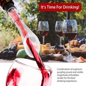 Aérateur de vin en bouteille avec bec verseur et décanteur, anti-goutte, accessoires de bar - Product Image 4