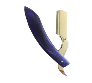 Professional Curve Straight <b>Razor</b> <b>Men</b> Wood Handle Barber Shaving Spider Pattern Face Cleaning Stainless Steel Blade A+ Grade - Product Image 3