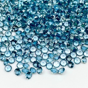 Topacio Azul de Londres Natural, Corte Redondo de 3mm, Gemas Sueltas, Precio al por Mayor, Lote de Gemas para Joyería - Product Image 3