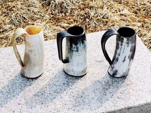Top Selling Horn Mug Drinking <b>Cup</b> <b>for</b> Beer Coffee <b>Tea</b> Rustic Viking Style Home Use Available at Factory Price - Product Image 2