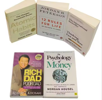 Libros de Ficción, 12 Reglas de Vida, Psicología, Padre Rico, Padre Pobre, Hábitos Atómicos, Cubierta de Papel de Arte, Impresión por Sublimación, Envío Rápido