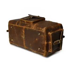 Sac de sport en cuir véritable, fait main, durable, spacieux, élégant, unisexe, qualité supérieure - Product Image 2