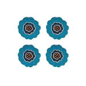 Vintage Inspired Hand <b>Beaded</b> Cup <b>Coasters</b> Modern Home Accent Table Protection for Wedding Decor Colorful Mats & Pads - Product Image 3