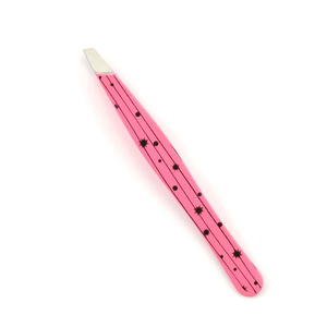 Pinzas de Cejas Profesionales de Acero Inoxidable con Punta Inclinada, Personalizables con Marca Privada, Pinzas para Pestañas Postizas - Product Image 4