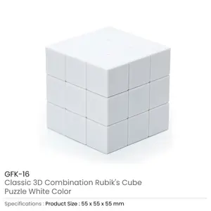 Cubo de Rubik Promocional Blanco Portátil, Estilo Simple, Material Plástico - Product Image 4
