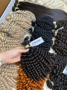 Extensions de cheveux humains vierges vietnamiens à pointes en kératine, super double drawn, couleur brun clair, 30 pouces - Product Image 3