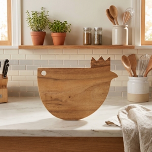 Natural Suar Wood Chicken <b>Shape</b> Cutting Board Food Grade Small Animal Chopping <b>Block</b> Non Varnished Wooden Slicing Plate Bali Dec - Product Image 2