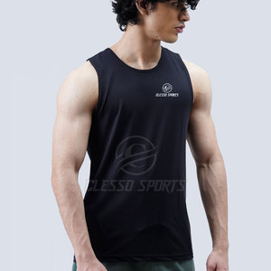 T-shirts sans manches de dernière génération, vêtements de mode pour hommes, t-shirts sans manches de couleur unie pour adultes - Product Image 4