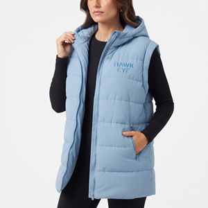 Chaleco acolchado de invierno para mujer, talla grande, sin mangas, con capucha, cremallera, bolsillos, cálido y casual, al por mayor - Product Image 3